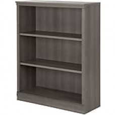 Morgan 3-Shelf Bookcase, Gray Maple