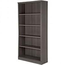 Morgan 5-Shelf Bookcase, Gray Maple