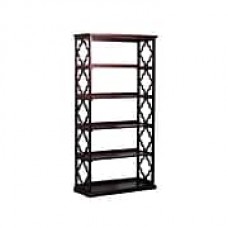 Powell Five Shelf Turner Bookcase, 72"H Espresso (14A8082BCE)