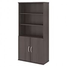 Bush Business Furniture Studio C 5 Shelf Bookcase with Doors, Storm Gray  (STC015SG)