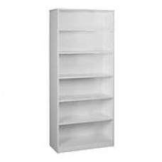 Regency Seating Niche Mod 4 Shelf 71"H Bookcase, White Wood Grain (NBC7130WH)