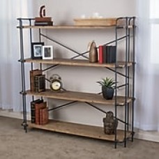 Noble House Norris 4 Shelf Bookcase 65.50"H Classic Industrial Antique (295969)