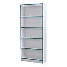 South Shore Axess 5-Shelf Bookcase, Pure White and Turquoise (9040768)