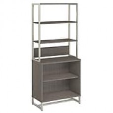 Office by kathy ireland® Method Bookcase with Hutch, Cocoa (MTH013CO)