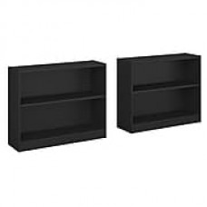 Bush Furniture Universal 2 Shelf Bookcase, Classic Black, Set of 2 (UB001BL)