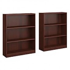 Bush Furniture Universal 3 Shelf Bookcase, Vogue Cherry, Set of 2 (UB002VC)