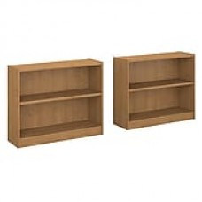 Bush Furniture Universal 2 Shelf Bookcase, Snow Maple, Set of 2 (UB001SM)