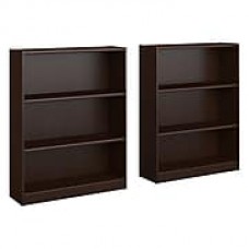 Bush Furniture Universal 3 Shelf Bookcase, Mocha Cherry, Set of 2 (UB002MR)