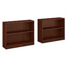 Bush Furniture Universal 2 Shelf Bookcase, Hansen Cherry, Set of 2 (UB001HC)