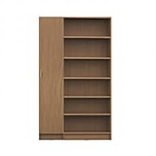 Manhattan Comfort Greenwich 2-Piece Bookcase with 12 Shelves, White and Maple Cream (2-160152160652)