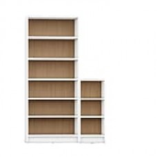 Manhattan Comfort Greenwich 2-Piece Bookcase with 9 Shelves, White and Maple Cream (2-160153160453)