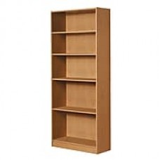 Mylex Five Shelf Bookcase 29.63"W x 11.63"D x 71.5"H Oak (43070)