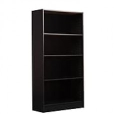 Mylex Four Shelf Bookcase 24.5"W x 9.5"D x 47.5"H Black (42344)