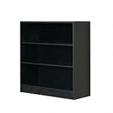 Mylex Three Shelf Bookcase 29.63"W x 11.63"D x 31.63"H Black (43064)