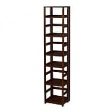 Regency Flip Flop 67" High Square Folding Bookcase- Mocha Walnut (FFSQ6712MW)