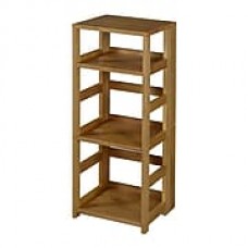 Regency Flip Flop 34" High Square Folding Bookcase- Medium Oak (FFSQ3412MO)