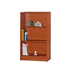 HODEDAH 3-Shelf 35"H Bookcase in Cherry (HID3WD Cherry)