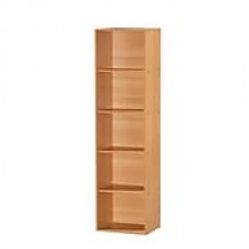 HODEDAH 5-Shelf 59"H Bookcase in Beech (HID25 Beech)