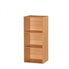 HODEDAH 3-Shelf 35"H Bookcase in Beech (HID23 Beech)