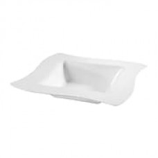 Fineline Settings Wavetrends 105-WH Square Wavey Bowl, White