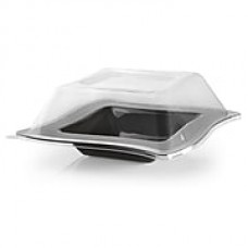 Fineline Settings Wavetrends 105-L Square Wavey Bowl, Clear