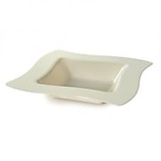 Fineline Settings Wavetrends 112-BO Square Wavey Bowl, Bone