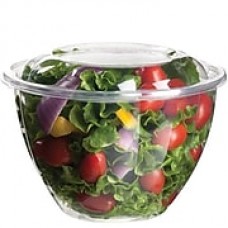 Eco-Products 48 Oz. PLA Salad Bowls with Lids, 6 11/16" Dia x 4 6/16" H, Clear, 150/Pack (EP-SB48)