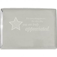 You are Truly Appreciated Silver Desktop Perpetual Calendar with Organizer