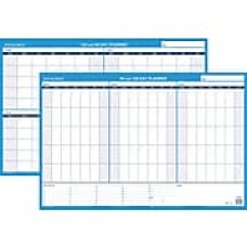 AT-A-GLANCE® 24"H x 36" W 90/120-Day Undated Horizontal Erasable Wall Calendar, Blue (PM239P-28)