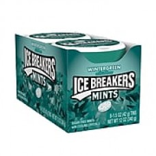 ICE BREAKERS Sugar Free Mints in Wintergreen, 1.5 oz, 8 Count