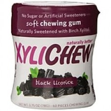 Xylichew Gum - Black Licorice - Jar - 60 Pieces - Case of 4