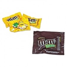 Office Snax Candy Tubs, Chocolate And Peanut M&ms, 1.75 Lb Resealable Plastic Tub