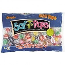 Saf-T-Pops® Lollipops, Assorted Flavors, 200/Bag