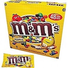 M&M's® Peanut Candy, 1.74 oz. Bags, 48 Bags/Box (MMM01232)