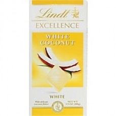 Lindt Excellence Chocolate Bars, White Chocolate Coconut, 3.5 oz., 12 Bars/Box