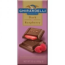 Ghirardelli Chocolate Bars, Dark & Raspberry, 3.5 oz., 12 Bars/Box