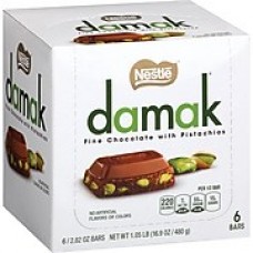 Nestle Damak Fine Chocolate with Pistachios, 2.82 oz, 6 Count