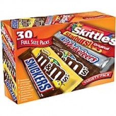 Mars Chocolate And Candy Full Size Variety Pack, 30 Count (220-00084)