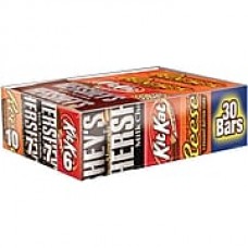 Hershey Chocolate Bars Full Size Variety Pack, 45 Oz. Bag (HEC20650)