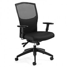 Global Alero Plastic Computer and Desk Office Chair, Adjustable Arms, Charcoal Gray (QS19613GLBKQL11)