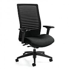 Global Loover Mesh Computer and Desk Office Chair, Adjustable Arms, Red Rose (QS26618G5BKUR10)