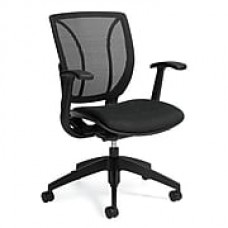 Global Roma Fabric Computer and Desk Office Chair, Fixed Arms, Green (QS1906RFBKJN09)