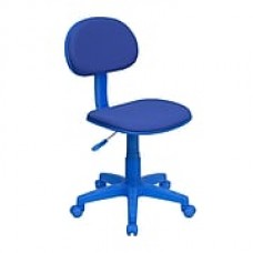 Flash Furniture Fabric Computer and Desk Office Chair, Armless, Blue (BT698BLUE)