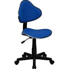 Flash Furniture Fabric Computer and Desk Office Chair, Armless, Blue (BT699BLUE)