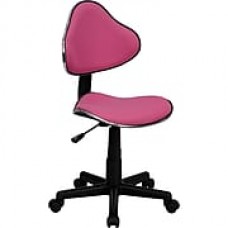 Flash Furniture Fabric Computer and Desk Office Chair, Armless, Pink (BT699PINK)