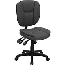 Flash Furniture Fabric Computer and Desk Office Chair, Armless, Gray (GO930FGY)