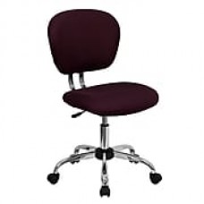 Flash Furniture Mesh Computer and Desk Office Chair, Armless, Burgundy (H2376FBY)