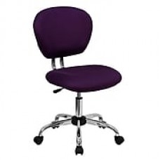 Flash Furniture Mesh Computer and Desk Office Chair, Armless, Purple (H2376FPUR)