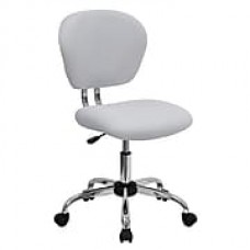 Flash Furniture Mesh Computer and Desk Office Chair, Armless, White (H2376FWHT)