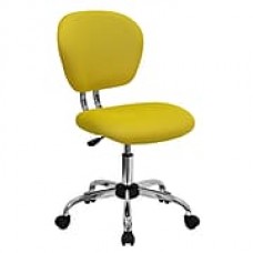 Flash Furniture Mesh Computer and Desk Office Chair, Armless, Yellow (H2376FYEL)